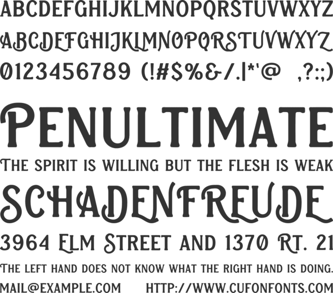 BELMONT font preview