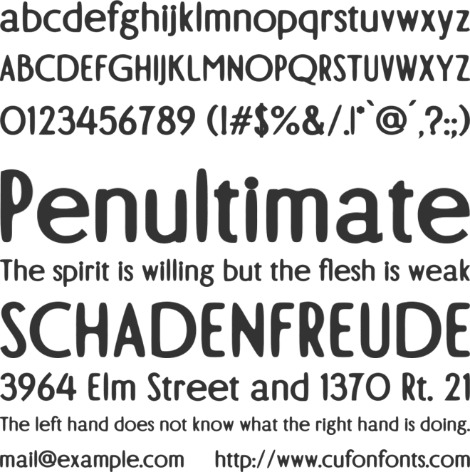 CHARVINE font preview