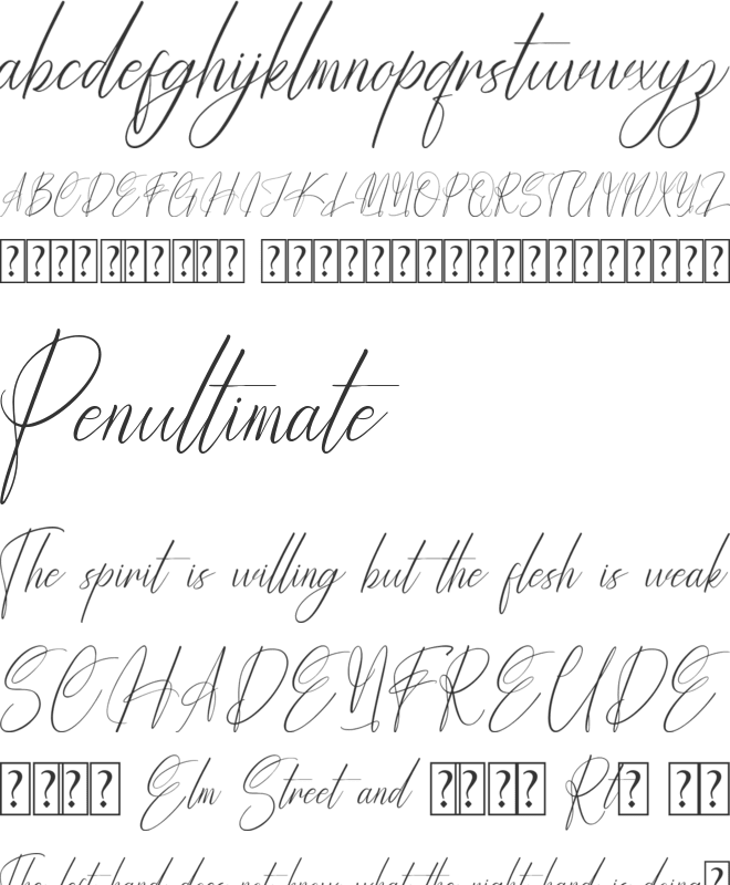 Callystin font preview