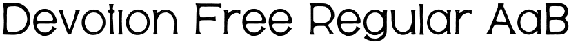 Devotion Free Regular font