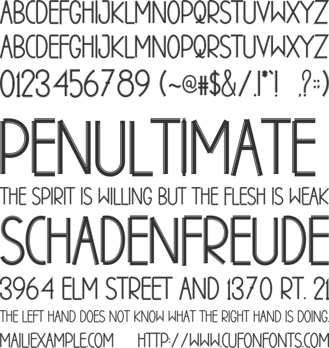 GREAT HOUSE font preview