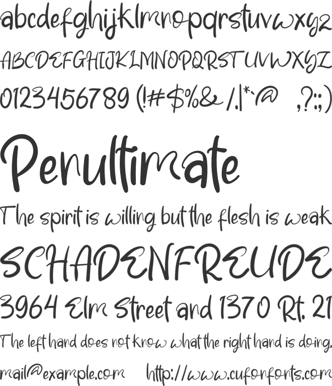 Yollanda font preview