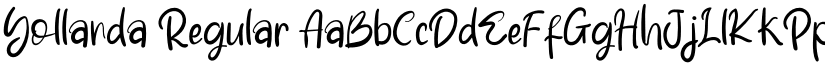 Yollanda Regular font