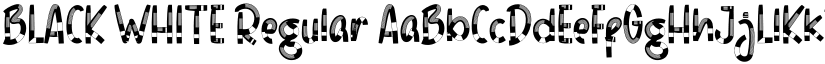BLACK WHITE Regular font
