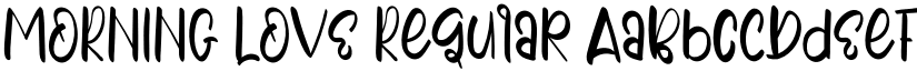 MORNING LOVE Regular font