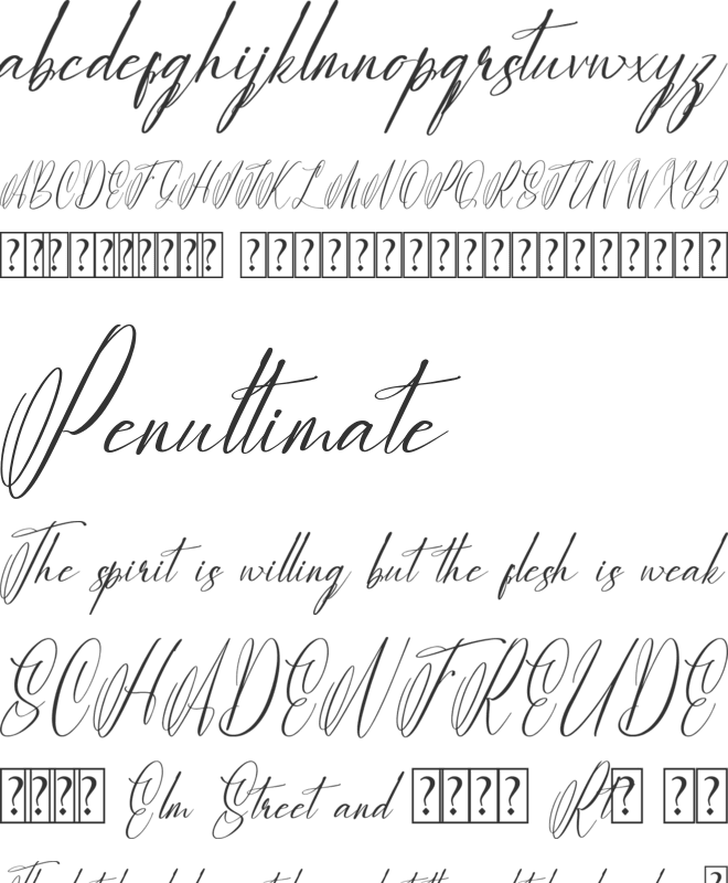 Frostheart font preview