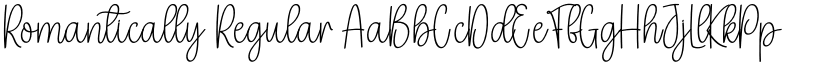 Romantically Regular font