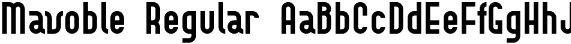 Mavoble Regular font