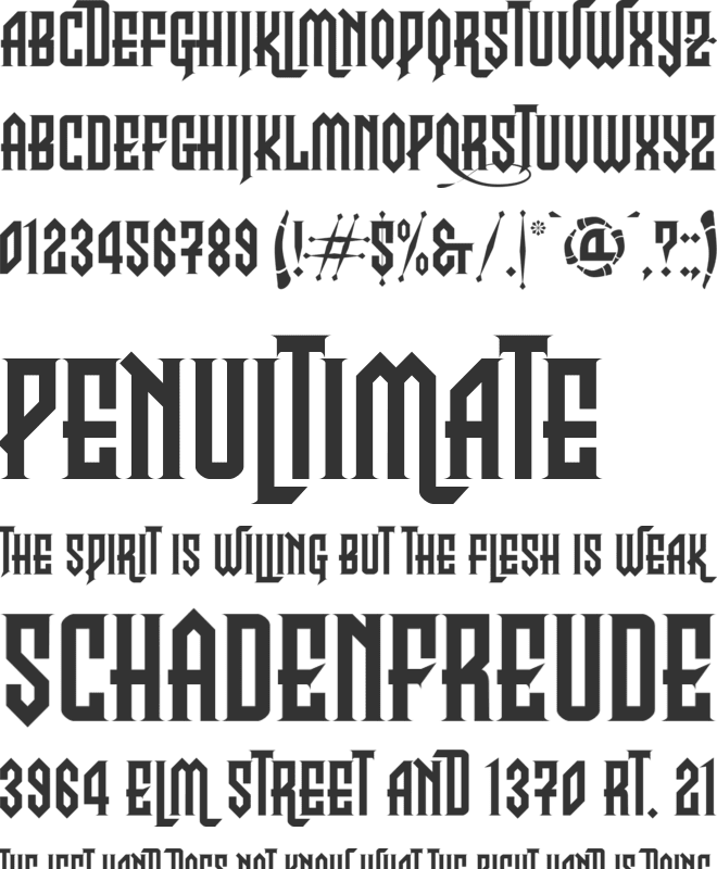 Durendal & Oliphant font preview
