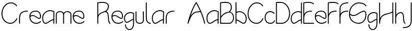Creame Regular font