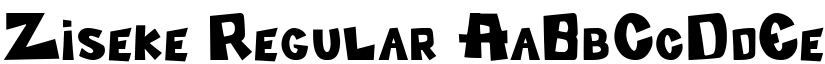 Ziseke Regular font