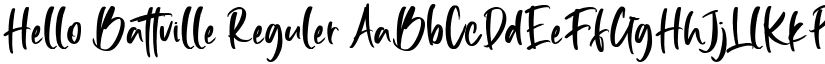 Hello Battville Reguler font