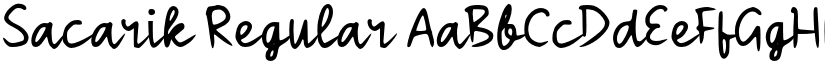 Sacarik Regular font