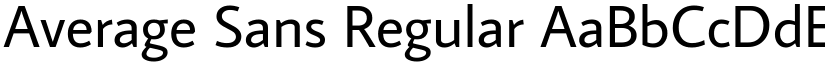 Average Sans Regular font