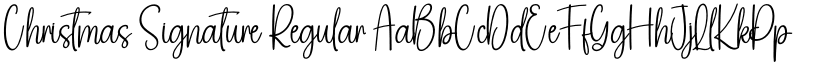 Christmas Signature Regular font