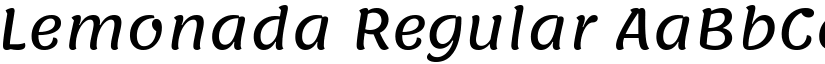 Lemonada Regular font