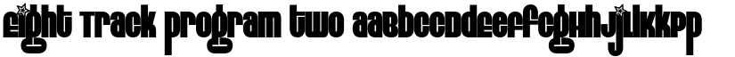 Eight Track program two font