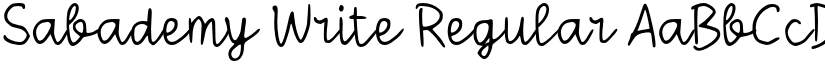 Sabademy Write Regular font