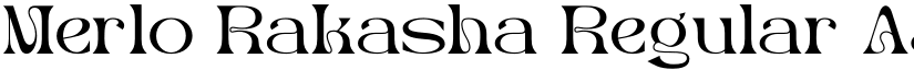 Merlo Rakasha Regular font