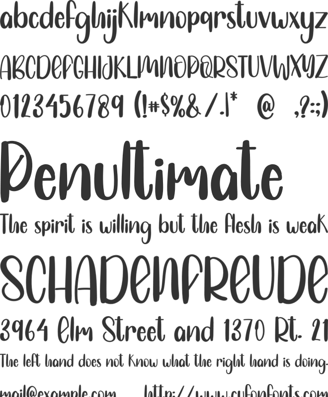 Winter In Christmas font preview