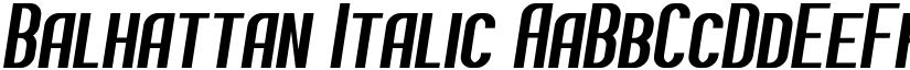 Balhattan Italic font
