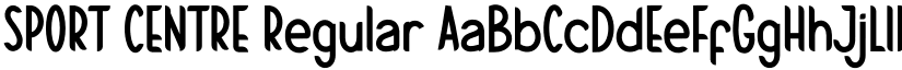 SPORT CENTRE Regular font