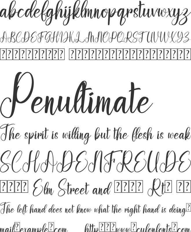 Fhionetta font preview