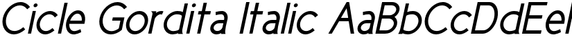 Cicle Gordita Italic font