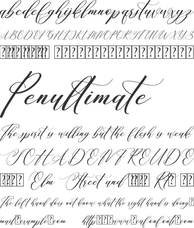 Arabella Forteny font preview