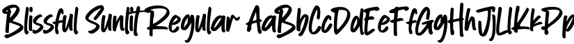 Blissful Sunlit Regular font