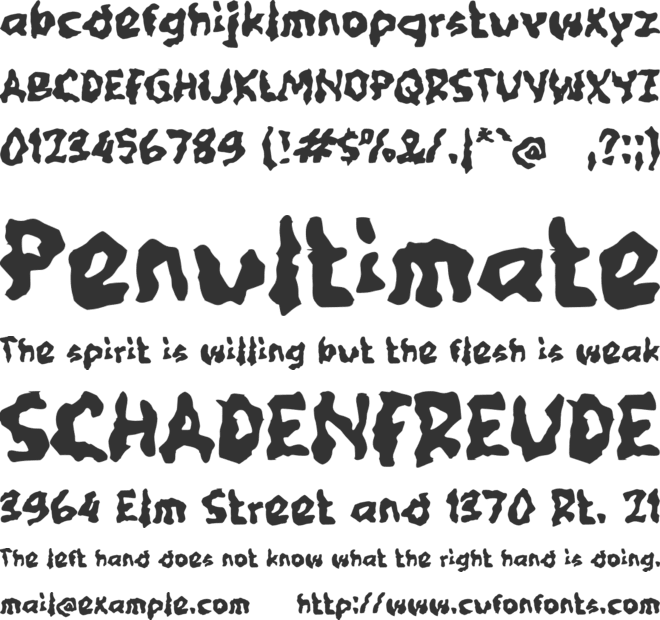 Sabrosy font preview