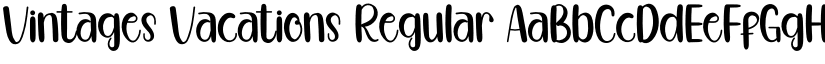 Vintages Vacations Regular font