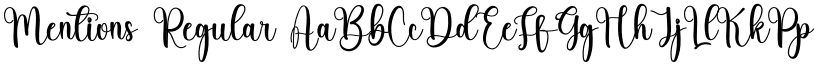 Mentions Regular font