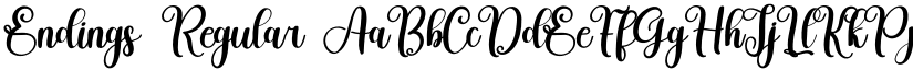 Endings Regular font