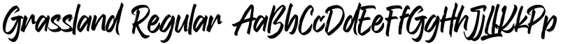 Grassland Regular font