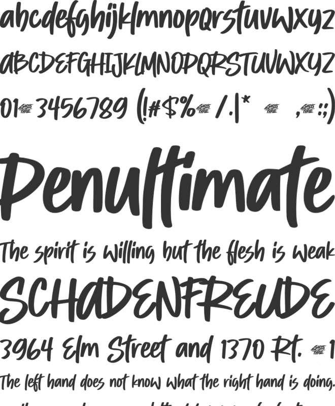 Goal Goodies font preview