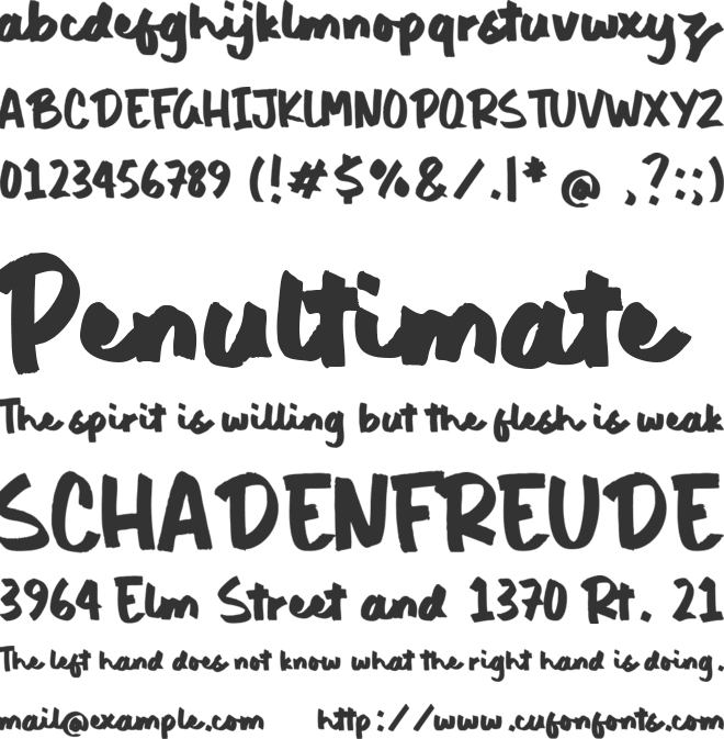 Blondies Antoni font preview