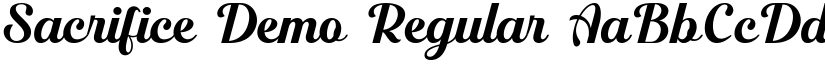 Sacrifice Demo Regular font