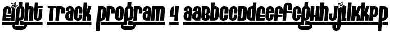 Eight Track program 4 font