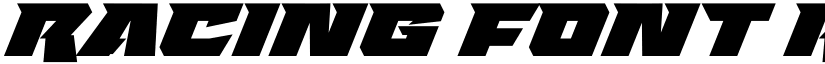 Racing Font Regular font