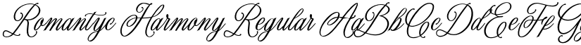 Romantyc Harmony Regular font