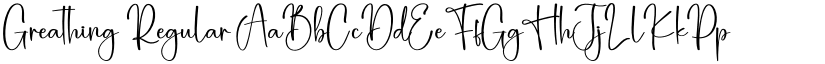 Greathing Regular font