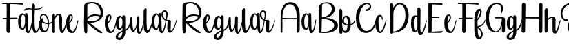 Fatone Regular Regular font