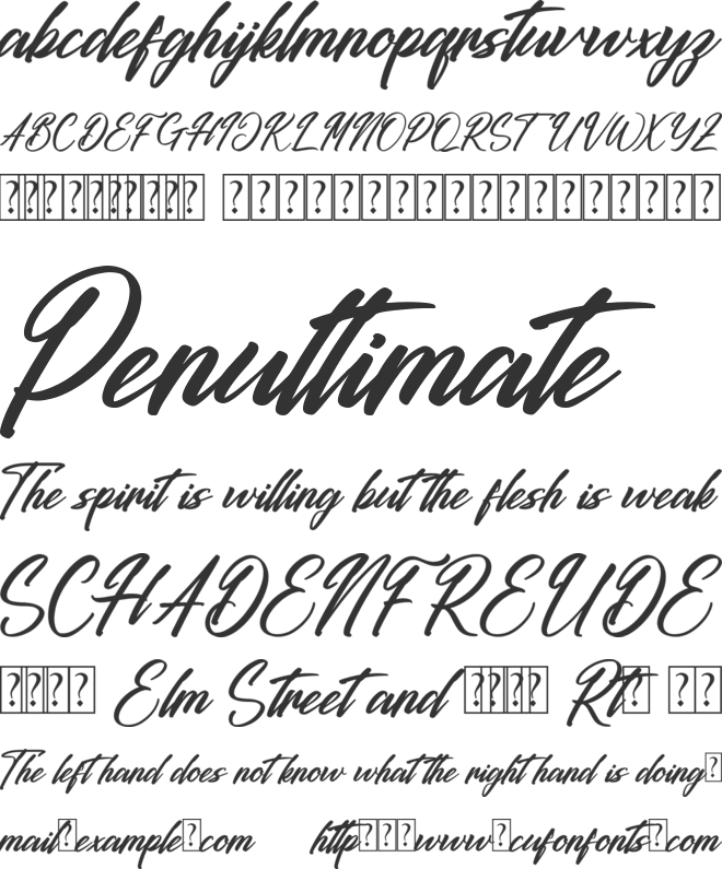 Rosemarie font preview