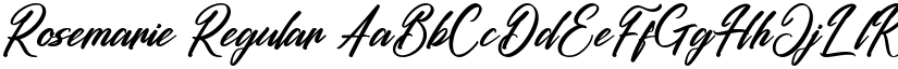 Rosemarie Regular font