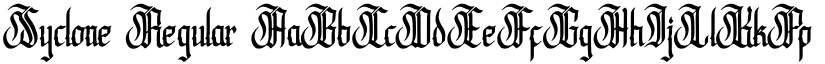 Syclone Regular font