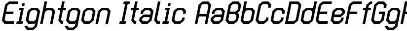 Eightgon Italic font