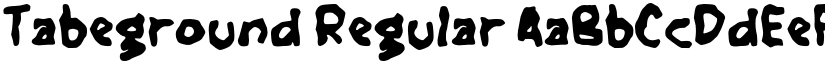 Tabeground Regular font