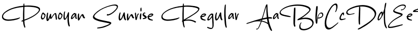 Pomoyan Sunrise Regular font