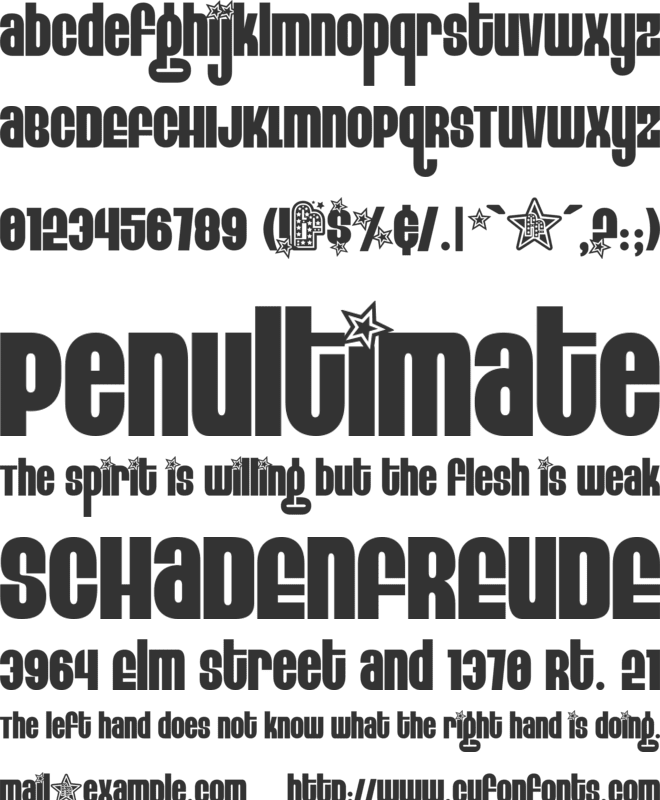 Eight Track font preview